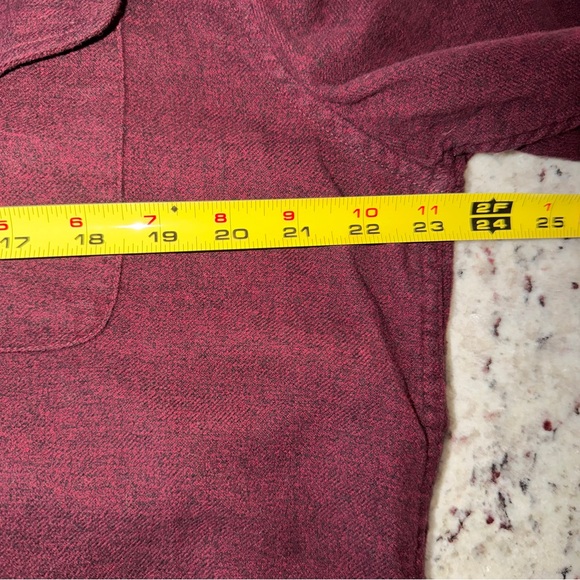 American Eagle “Super Soft” Large Flannel 100% Cotton Burgundy Red Button Up EUC - Picture 8 of 9